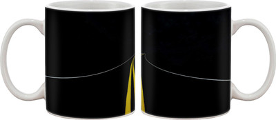 

Artifa Black Road With Yellow Stripes Porcelain, Ceramic Mug(350 ml), Multicolor