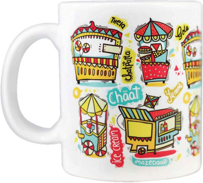 

Chumbak MG7 Ceramic Mug(300 ml), Multicolor