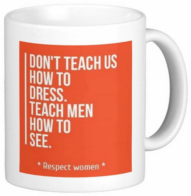 

Exoctic Silver Women Speaks X007 Ceramic Mug(300 ml), Multicolor