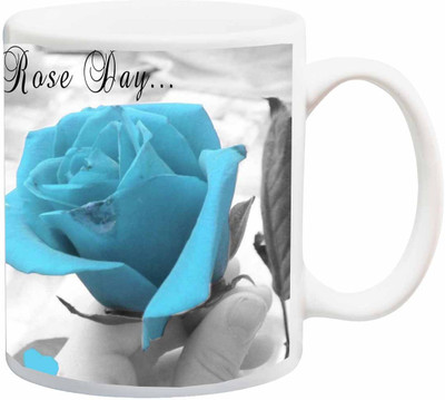 

ME&YOU Gift for Husband/Wife/Boyfriend/Girlfriend/lover;Happy Propose Day Rose Printed Ceramic Mug(325 ml), Multicolor