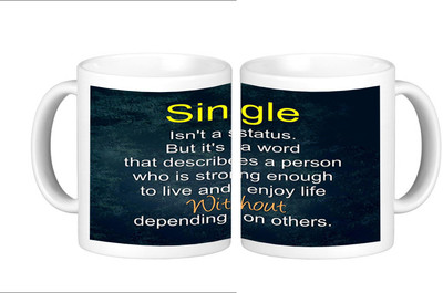 

Shopmillions Be Single Ceramic Mug(300 ml), Multicolor
