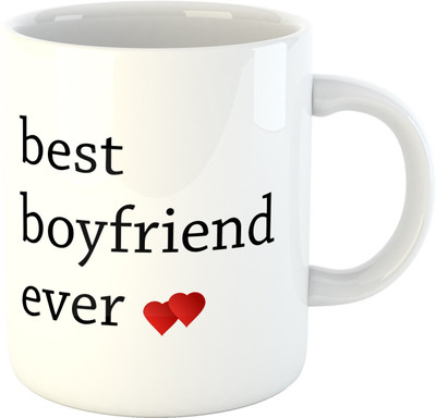 

Deeher Gifts best boyfriend ever Ceramic Mug(330 ml), Multicolor