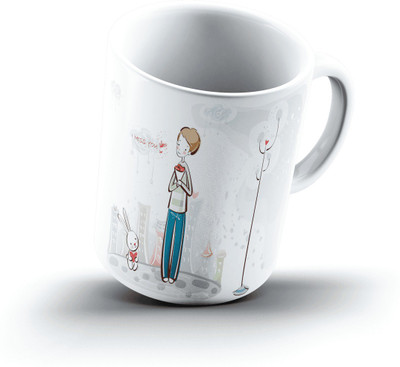 

Ucard Love Miss You1051 Bone China, Ceramic, Porcelain Mug(325 ml), Multicolor