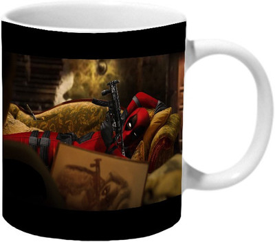 

Mooch Wale Deadpool Movie Draw Me Like Titanic Ceramic Mug(325 ml), Multicolor