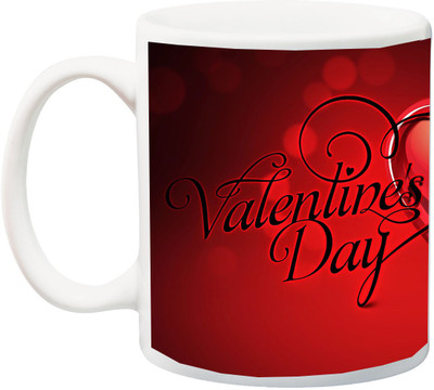 

ME&YOU ift for Husband/Wife,Boyfriend/Girlfriend;Happy Valentine's Day Printed Ceramic Mug(325 ml), Multicolor
