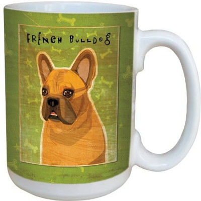 

Tree-Free Greetings Greetings sg44021 Fawn French Bulldog by John W. Golden Ceramic with Full-Sized Handle, 15-Ounce Ceramic Mug(60 ml), Multicolor