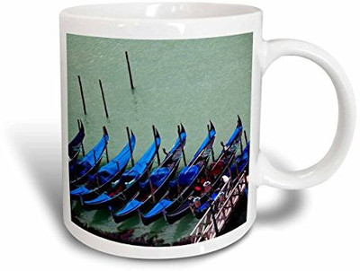 

3dRose Gondolas At Dock From Above, Venice, Italy Eu16 Teg0356 Terry Eggers Ceramic, 11 oz, White Ceramic Mug(60 ml), Multicolor