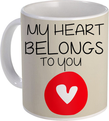 

SKY TRENDS Can't Help Falling in Love mug Best Gift for Valentine's Day, Her, Girlfriend,boy friend,husband, Wife,Birthday, Anniversary,Christmas or Any Holidays Design 046 Ceramic Mug(320 ml), Blue;white