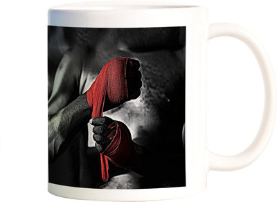 

Rangeele Inkers Ready For Fight Ceramic Mug(300 ml), Multicolor