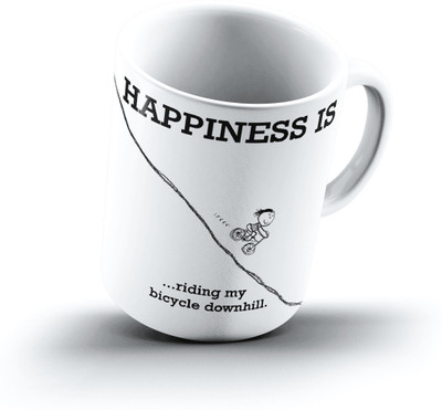 

Ucard Happiness Is2323 Bone China, Ceramic, Porcelain Mug(325 ml)