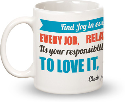 

Posterboy Find Joy Ceramic Mug(350 ml), Multicolor