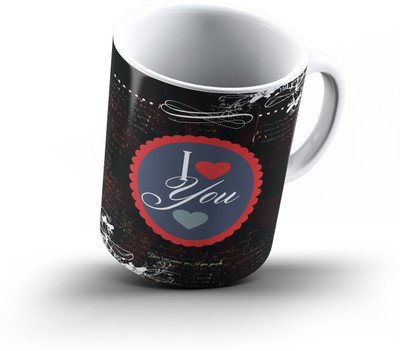 

Ucard Valentines Day Love553 Bone China, Ceramic, Porcelain Mug(325 ml), Multicolor