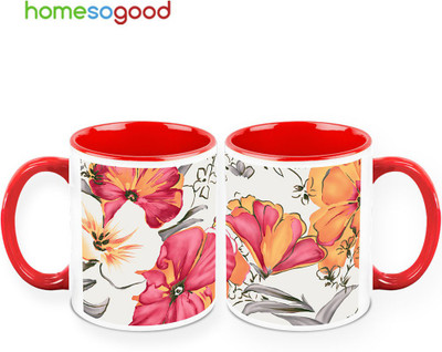 37% OFF on Homesogood Amazing Floral Depiction (Pack Of 2) Ceramic Mug(325 ml, Pack of 2) 37% OFF on Homesogood Amazing Floral Depiction (Pack Of 2) Ceramic Mug(325 ml, Pack of 2)