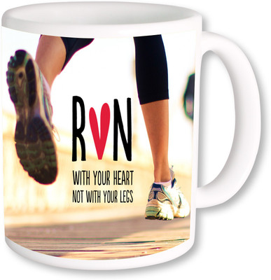 

PhotogiftsIndia I Love Run Ceramic Mug(325 ml), Multicolor