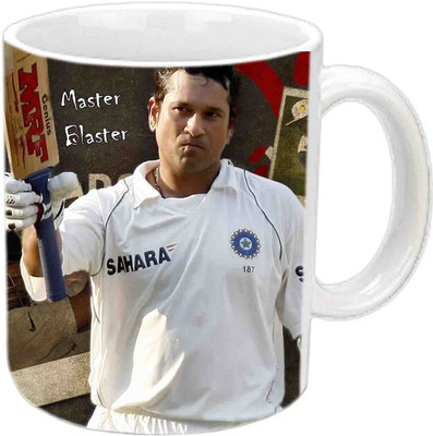 

Raj Laxmi Master Blaster Sachin White Ceramic Mug(350 ml)