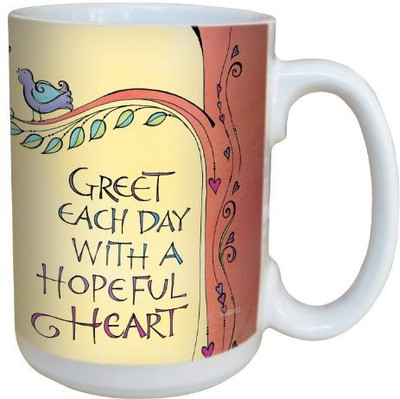 

Tree-Free Greetings Greetings lm43922 Greet Each Day by Joanne Fink Ceramic with Full-Sized Handle, 15-Ounce Ceramic Mug(60 ml), Multicolor