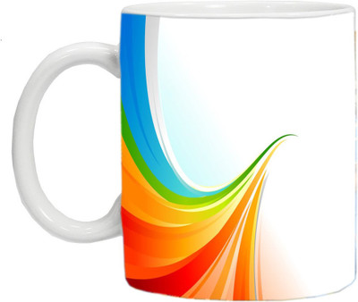 

mahis fashion rainbow 45 Ceramic Mug(250 ml), Multicolor