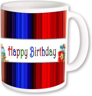 PhotogiftsIndia Happy Birthday Gifts 09 Ceramic Mug(325 ml), Multicolor