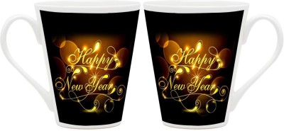 

Homesogood Amazing New Year Ceramic Mug(355 ml, Pack of 2)