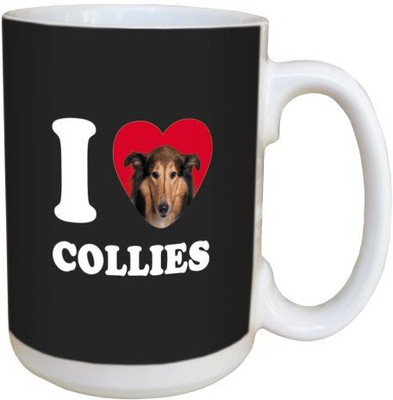 

Tree Free Free Greetings LM45037 I Heart Collies Ceramic with Full-Sized Handle, 15-Ounce Ceramic Mug(60 ml), Multicolor