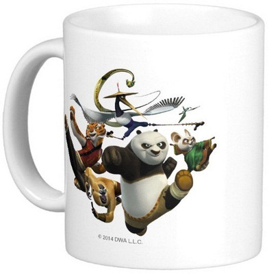 

Exoctic Silver Kung Fu Panda 02 Ceramic Mug(300 ml), Multicolor