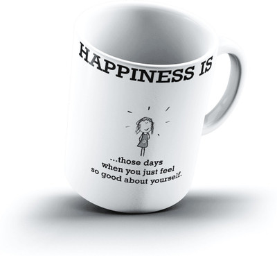 

Ucard Happiness Is1145 Bone China, Ceramic, Porcelain Mug(325 ml)