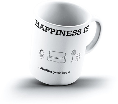 

Ucard Happiness Is1435 Bone China, Ceramic, Porcelain Mug(325 ml)