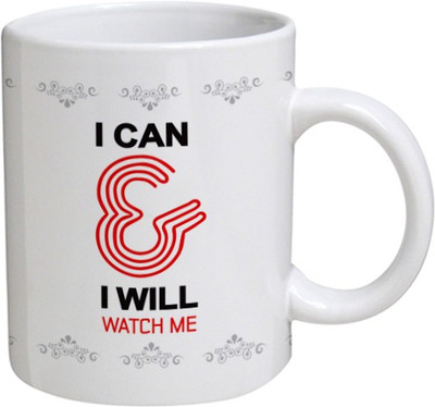 

Disginer Cases I Will Watch Me - MyBestow White Plain Coffee Ceramic Ceramic Mug(320 ml), Multicolor