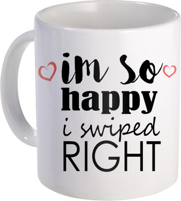 

SKY TRENDS Can't Help Falling in Love mug Best Gift for Valentine's Day, Her, Girlfriend,boy friend,husband, Wife,Birthday, Anniversary,Christmas or Any Holidays Design 067 Ceramic Mug(320 ml), Blue;white