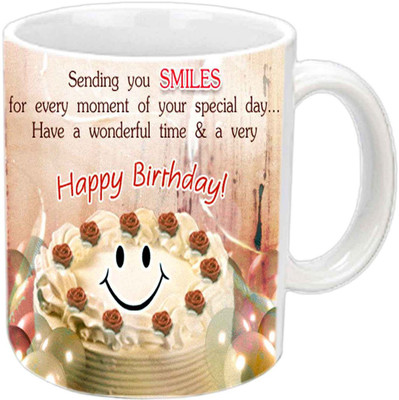 

Raj Laxmi cake face lovers b'day white mug Ceramic Mug(350 ml)