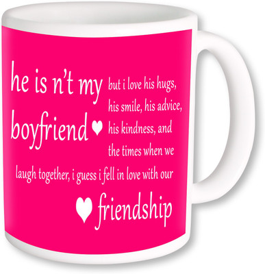 

PhotogiftsIndia Friendship And Boyfriend Ceramic Mug(325 ml), Multicolor