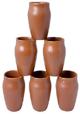 

The Ethnic Story TESK1 Porcelain Mug(236 ml, Pack of 6), Brown