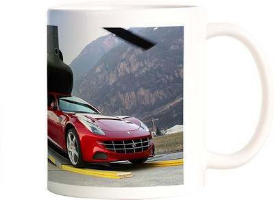 

Rangeele Inkers Ferrari from Helicopter Ceramic Mug(300 ml), Multicolor