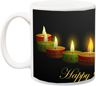 

ME&YOU Gift for This Diwali Season Ceramic Mug(350 ml), Multicolor
