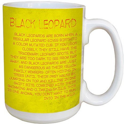 

Tree-Free Greetings Greetings 45744 Eric Isselee Black Baby Leopard Ceramic with Full-Sized Handle, 15-Ounce Ceramic Mug(60 ml), Multicolor