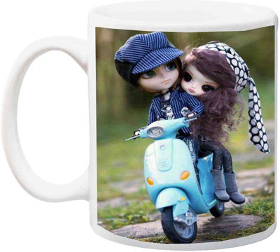 

ME&YOU Special Cute Couple I want to ride with you forever Ceramic Mug(325 ml), Multicolor