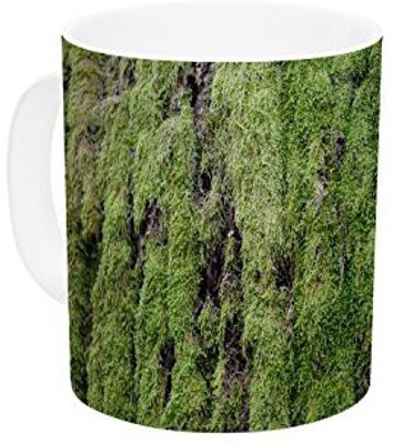 

Kess InHouse InHouse Susan Sanders Emerald Moss Green Nature Ceramic Coffee, 11 oz, Multicolor Ceramic Mug(60 ml)