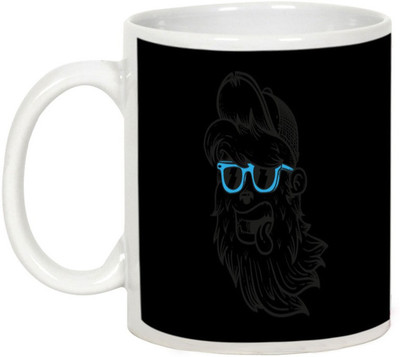 

AllUPrints Sparkling Swagger Ceramic Mug(325 ml), White