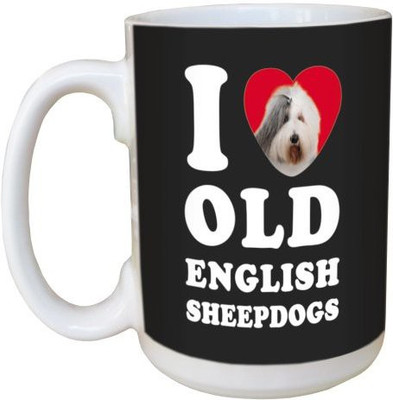 

Tree Free Free Greetings LM45092 I Heart Old English Sheepdogs Ceramic with Full-Sized Handle, 15-Ounce, White and Grey Ceramic Mug(60 ml), Multicolor
