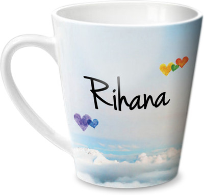 

Hot Muggs Simply Love You Rihana Conical Ceramic Mug(350 ml)