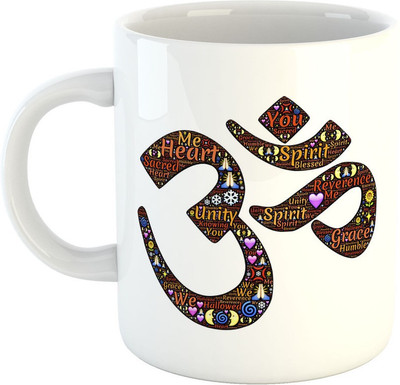 

Deeher Gifts OM Ceramic Mug(330 ml), Multicolor