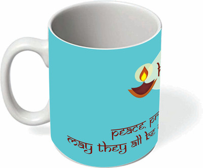 

Printelligent Printed designer coffee mug for Diwali gift - 10130 Ceramic Mug(300 ml), Multicolor