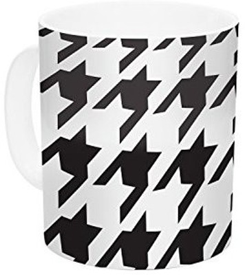 

Kess InHouse InHouse Empire Ruhl Spacey Houndstooth Ceramic Coffee, 11 oz, Multicolor Ceramic Mug(60 ml)