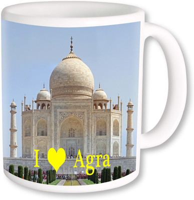 

PhotogiftsIndia I Love Agra With Taj Mahal Ceramic Mug(325 ml)