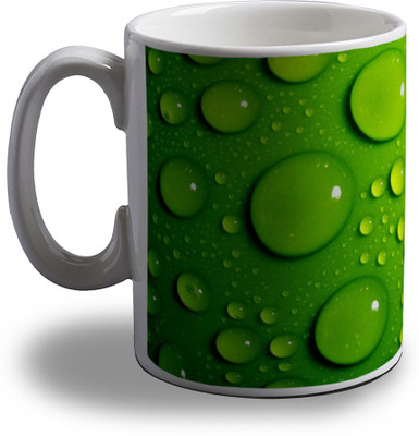 

Artifa Green Drops Porcelain, Ceramic Mug(350 ml), Multicolor