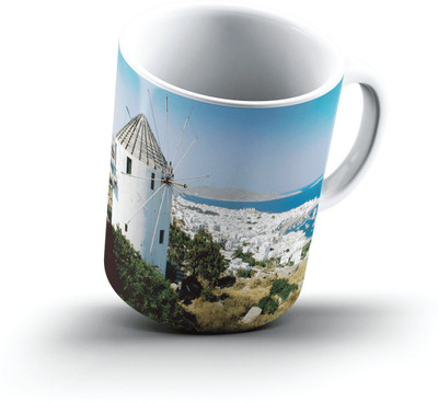 

Ucard Mykonos Cyclades Islands Greece2534 Bone China, Ceramic, Porcelain Mug(325 ml), Multicolor