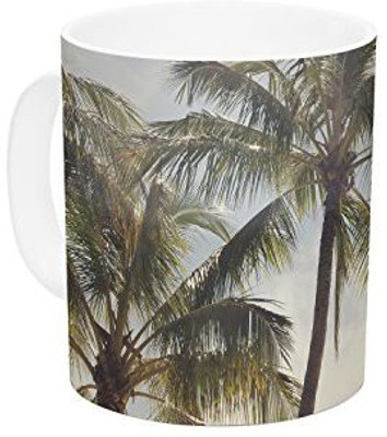 

Kess InHouse InHouse Catherine McDonald Boho Palms Coastal Trees Ceramic Coffee, 11 oz, Multicolor Ceramic Mug(60 ml)