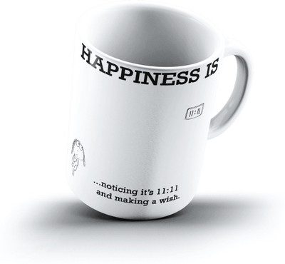 

Ucard Happiness Is2147 Bone China, Ceramic, Porcelain Mug(325 ml)