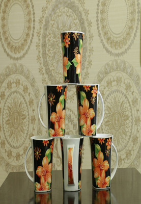 

Pearl Shagun Bone China(Multicolor, Pack of 6)