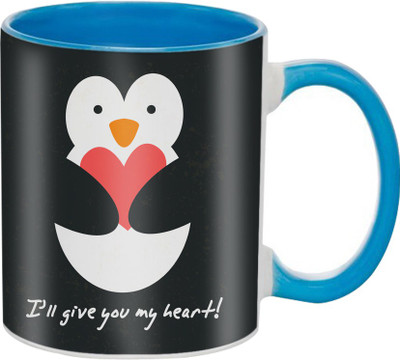 

SKY TRENDS Great Romantic Love Best Gifts For Valentine Day For Girlfriend Boyfriend Fiance Wife Husband, Anniversary,Christmas, Design 111 Ceramic Mug(325 ml), Blue
